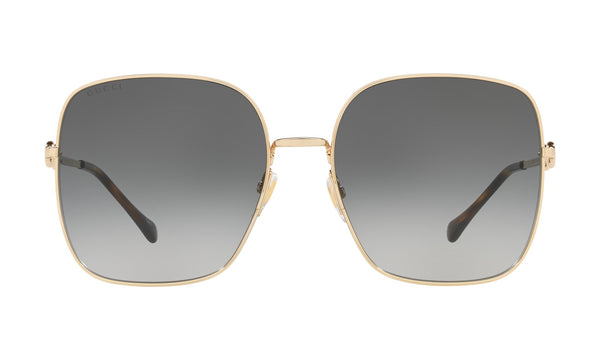 Gucci GG0879S Sunglasses, Gold with Grey Gradient, view 1