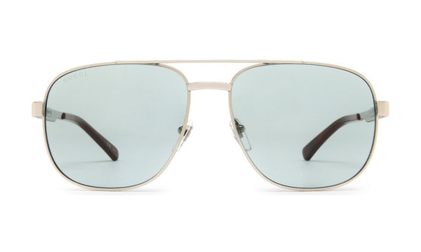 Gucci GG1223S Sunglasses, Silver and Gold with Light Green, view 1