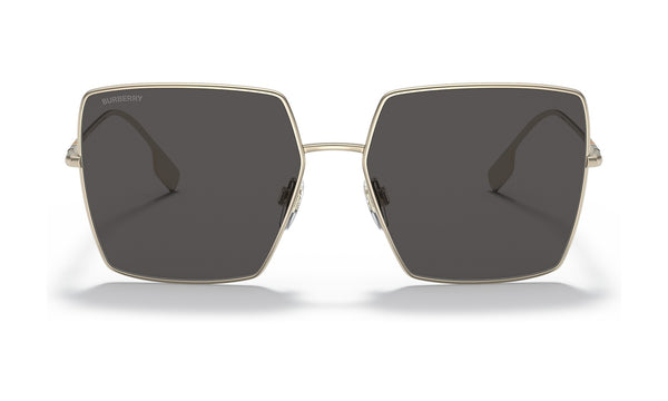 Burberry Daphne BE3133 Sunglasses, Light Gold with Dark Grey, view 1