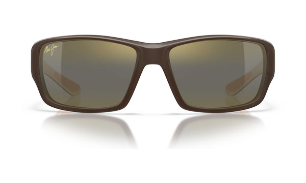 Maui Jim Local Kine H810-25MC Polarized Sunglasses, Matte Dark Brown with HCL Bronze, view 1