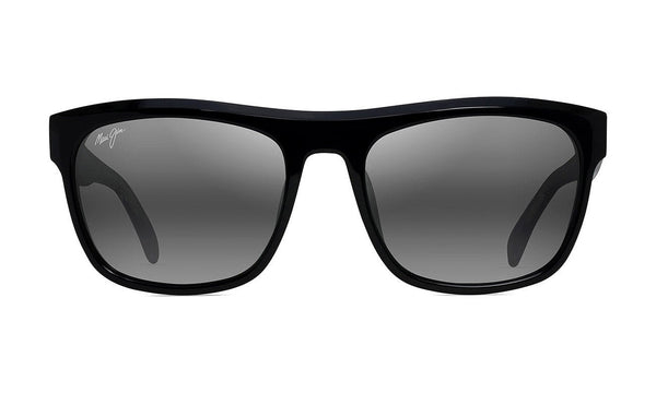 Maui Jim S-Turns 872-02 Polarized Sunglasses, Black with Crystal, Neutral Grey, view 1