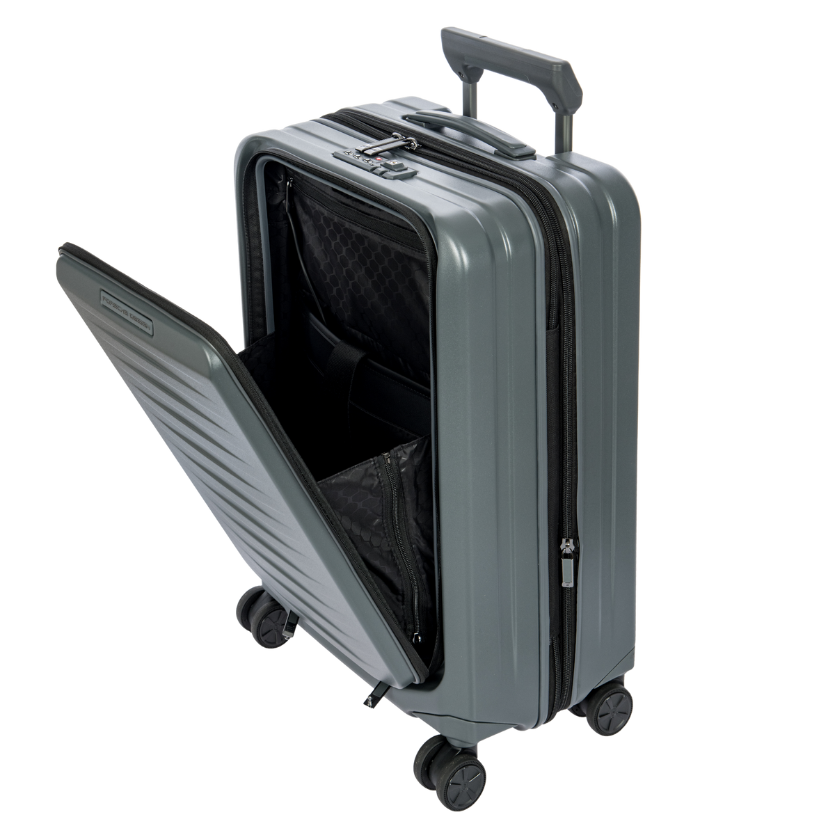 Porsche Design Expandable Carry-On Spinner with Front Pocket in Grey Matte, view 6