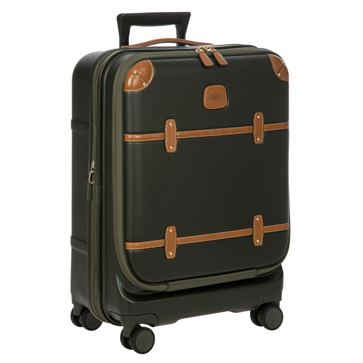 Bric's Bellagio Expandable Carry-On Spinner with Laptop Pocket in Olive, view 2