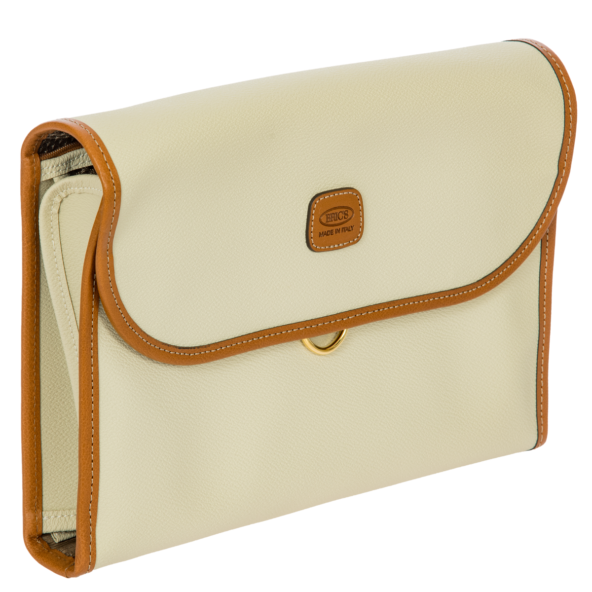 Bric's Firenze Tri-Fold Hanging Toiletry Bag in Cream, view 2
