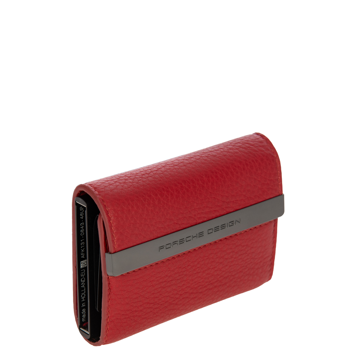 Porsche Design x SECRID Leather Cardholder Wallet in Carmine Red, view 2