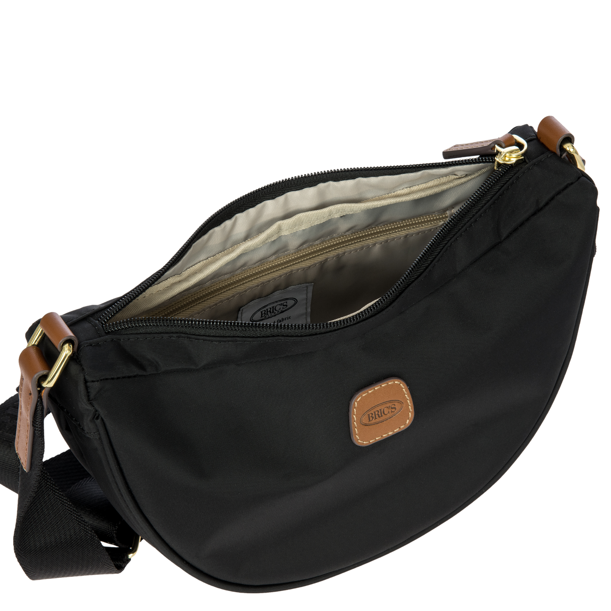 Bric's X-Collection Mini Halfmoon Shoulder Bag in Black, view 5