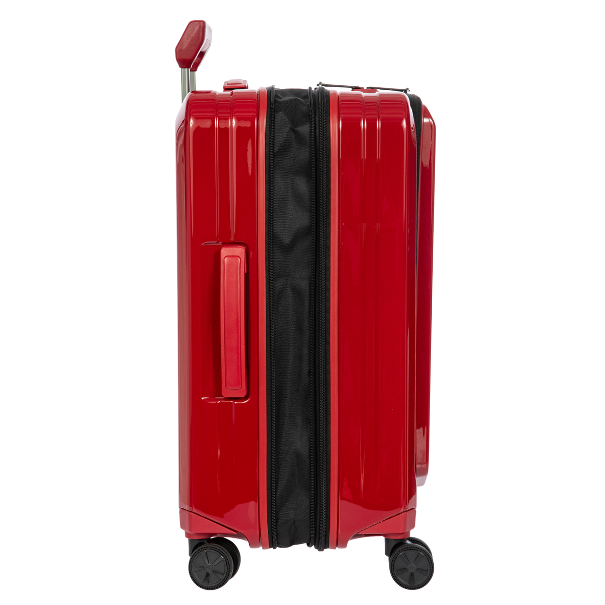 Porsche Design Expandable Carry-On Spinner with Front Pocket in Carmine Red Shiny, view 4