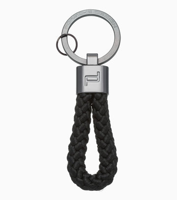 Porsche Design Braided Rope Key Ring in Black, view 1