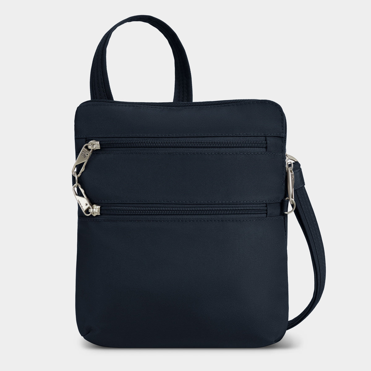 Travelon Classic Anti-Theft Slim Double Zip Crossbody in Midnight