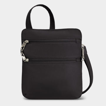 Travelon Classic Anti-Theft Slim Double Zip Crossbody in Black
