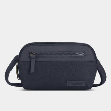 Travelon Metro Anti-Theft Convertible Small Crossbody in Navy Heather