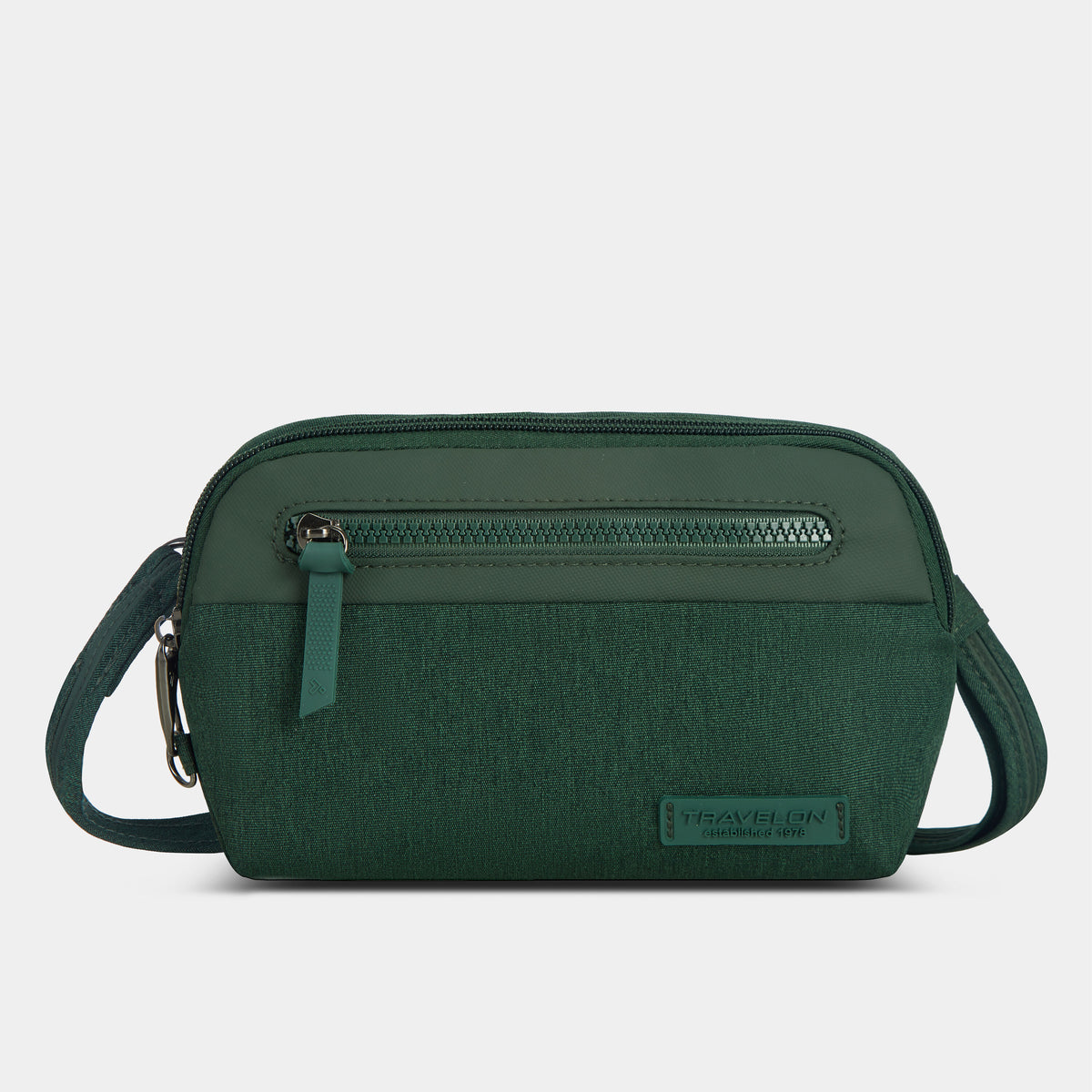Travelon Metro Anti-Theft Convertible Small Crossbody in Forest Heather