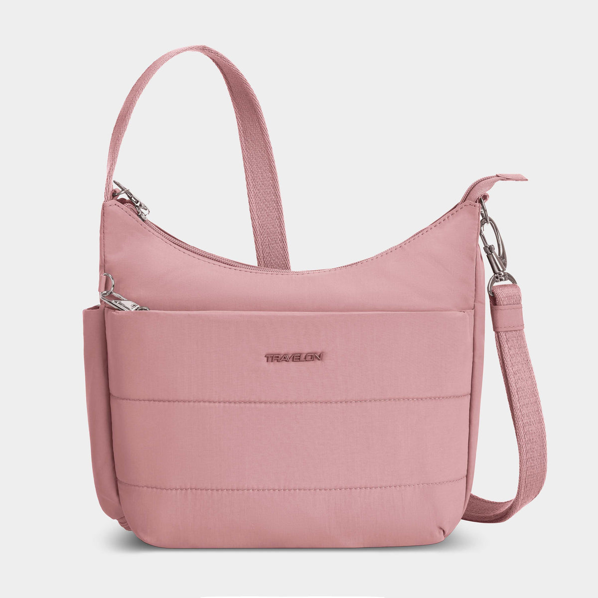 Travelon Roam Anti-Theft Medium Crossbody in Desert Pink
