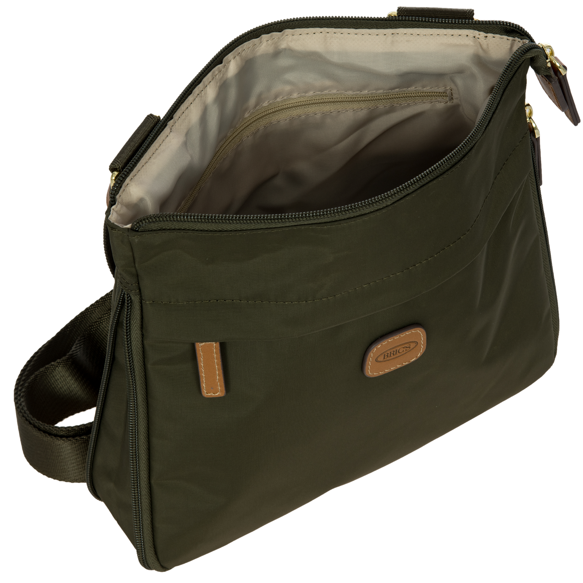 Bric's X-Collection Expandable Crossbody Shoulder Bag in Olive, view 5