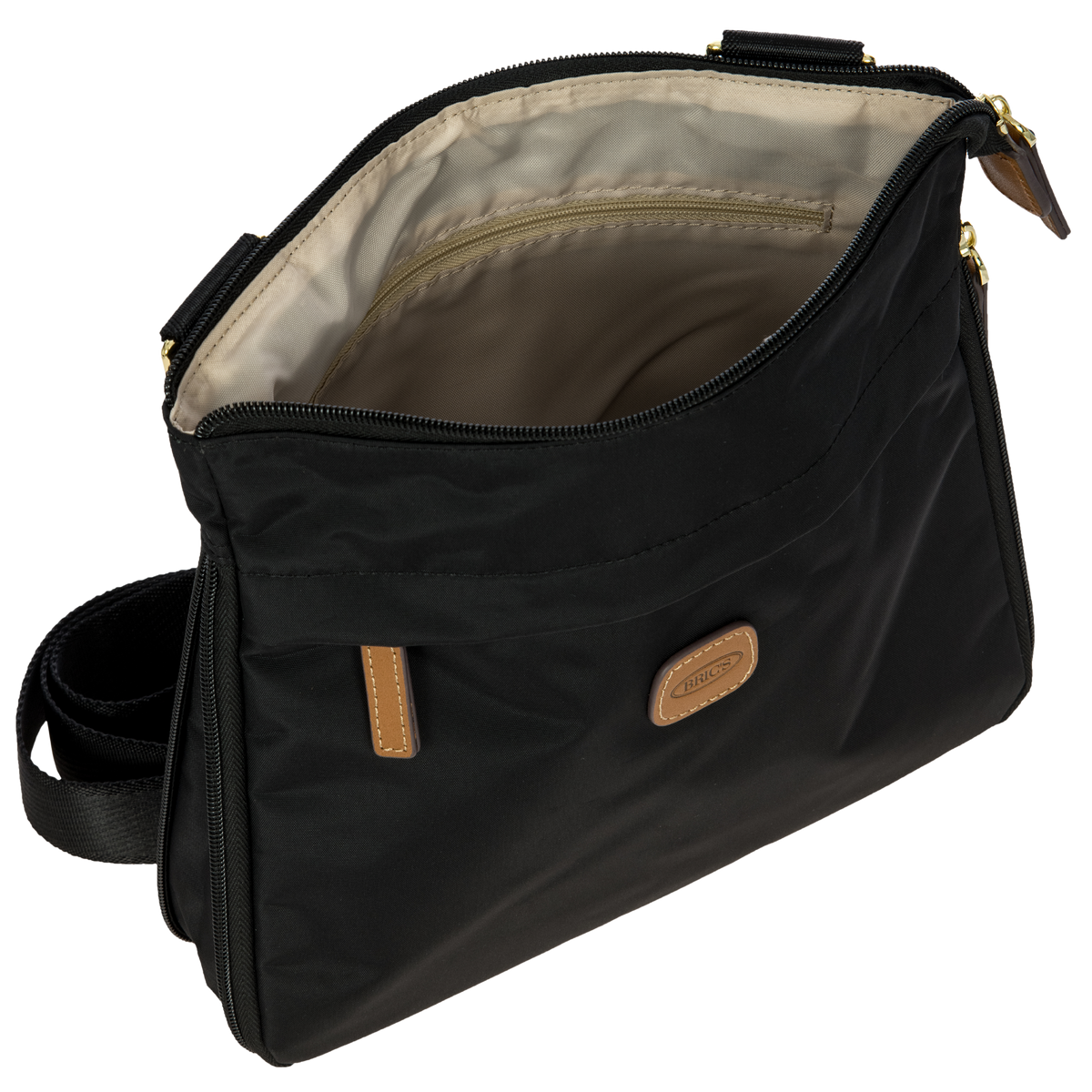 Bric's X-Collection Expandable Crossbody Shoulder Bag in Black, view 5