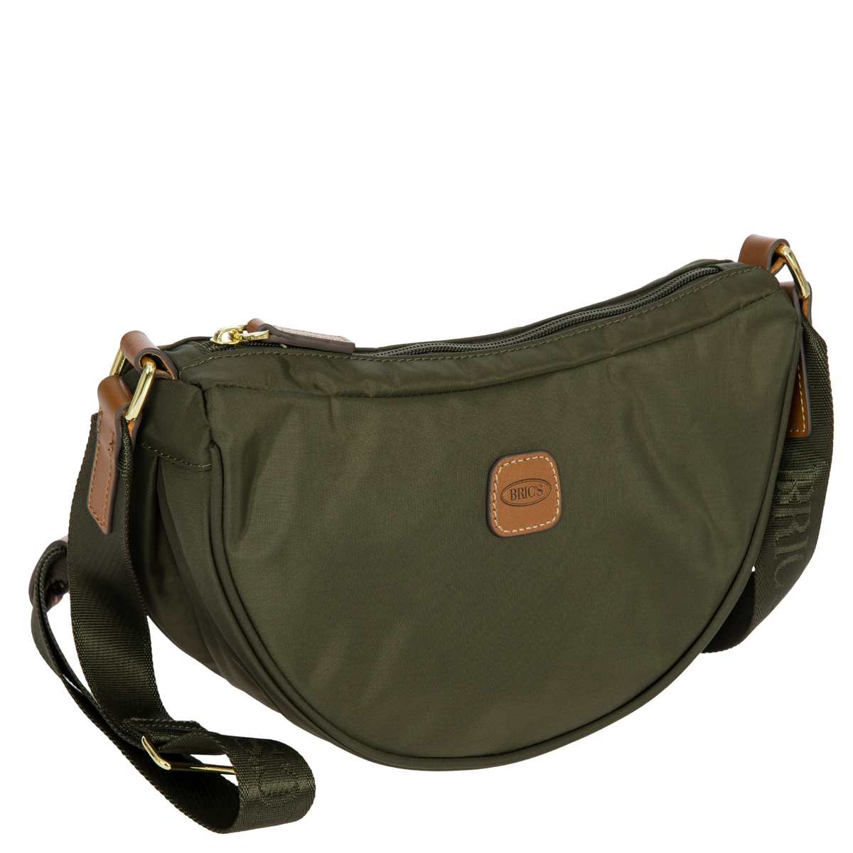 Bric's X-Collection Mini Halfmoon Shoulder Bag in Olive, view 2