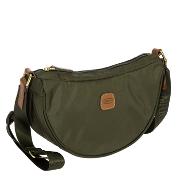 Bric's X-Collection Mini Halfmoon Shoulder Bag in Olive, view 2