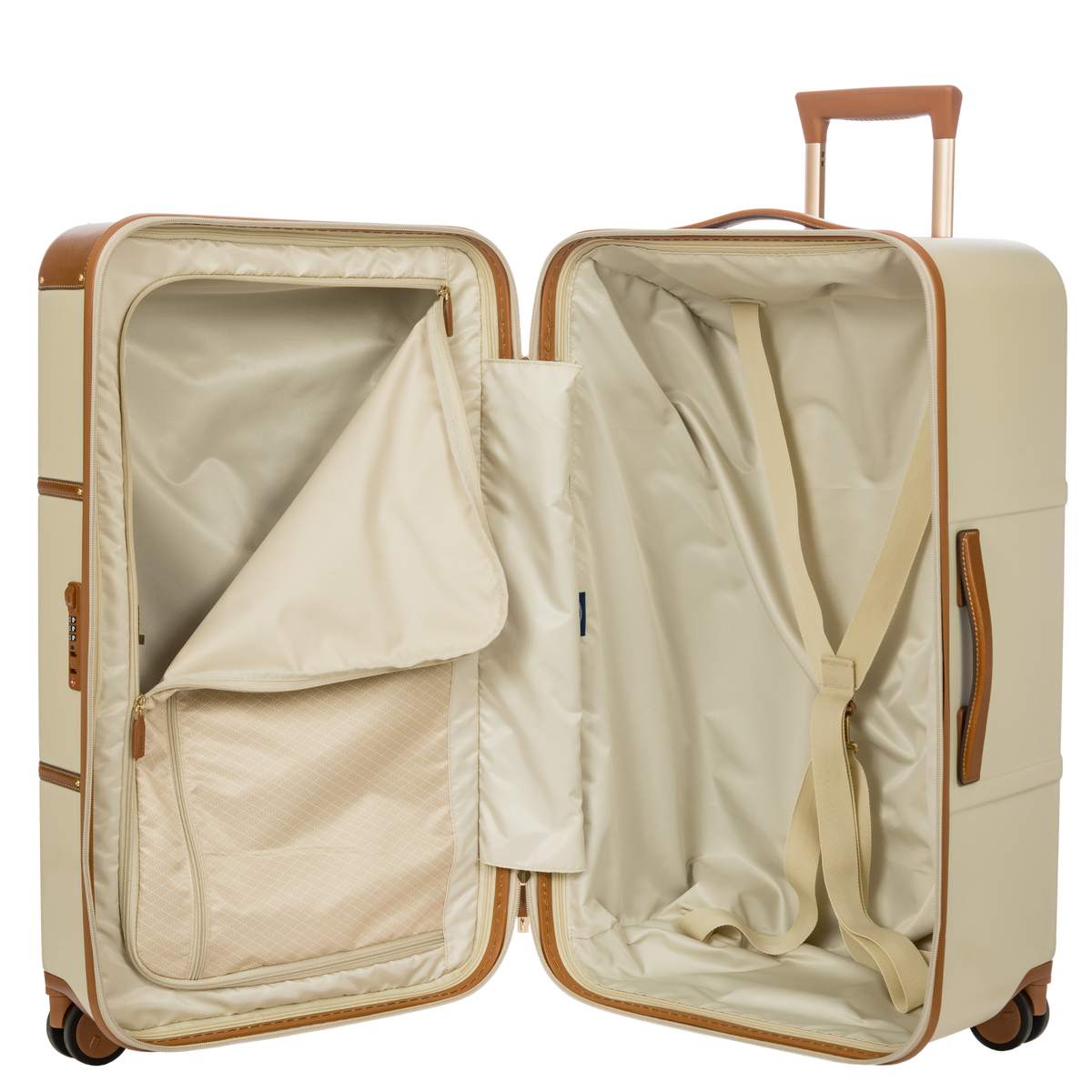 Bric's Bellagio Baule Trunk Checked Spinner in Cream, view 6