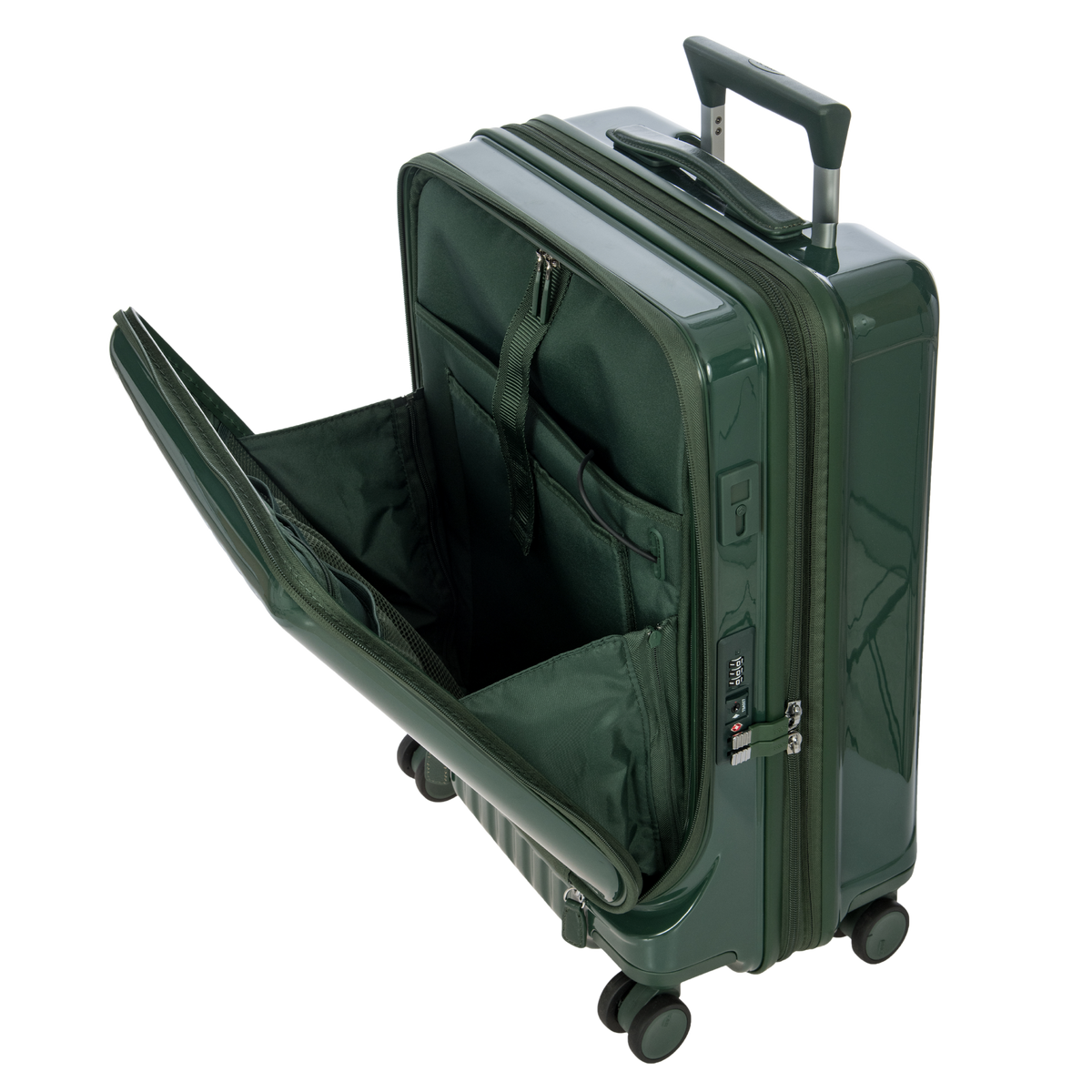 Bric's Positano Carry-On Spinner with Front Pocket in Emerald, view 7