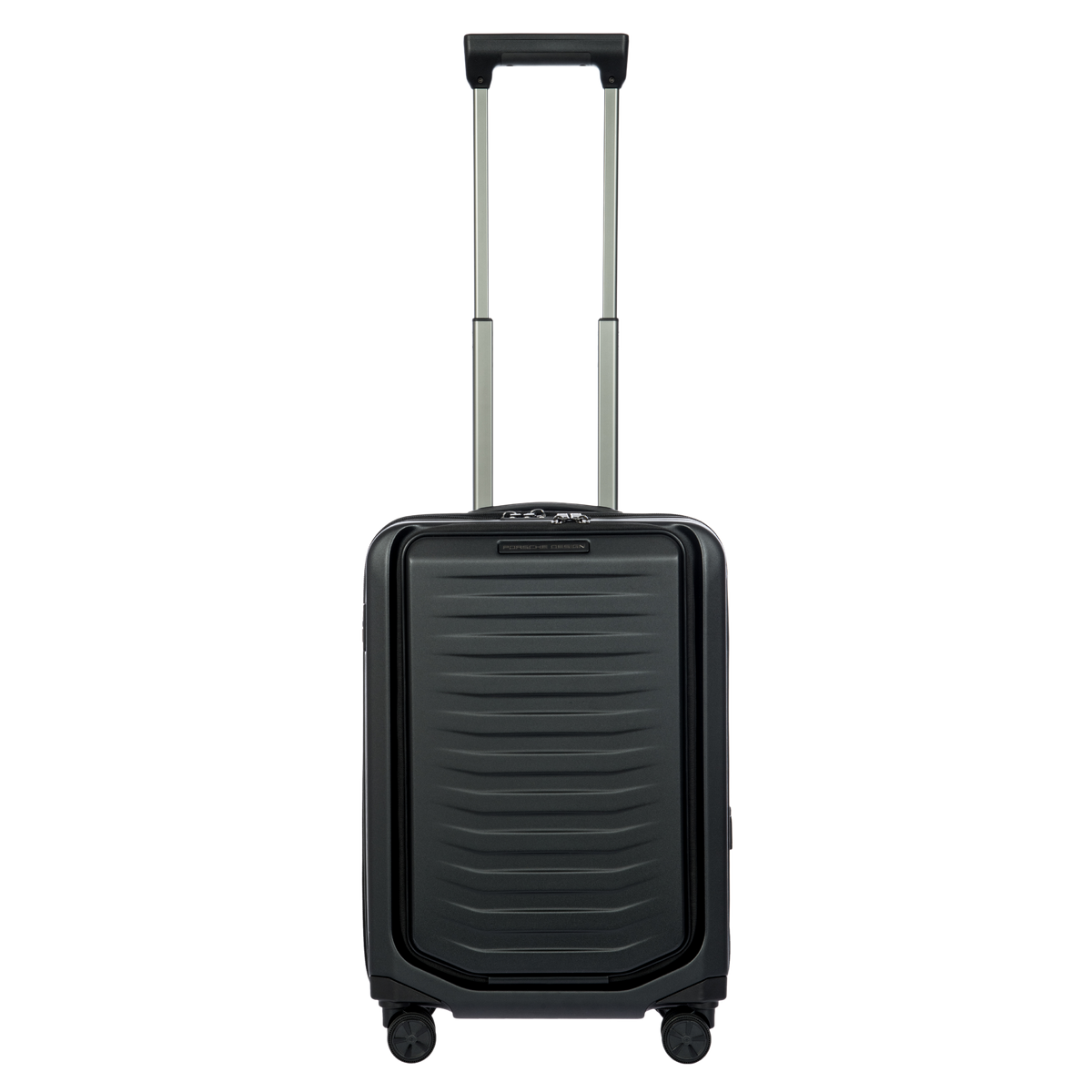 Porsche Design Expandable Carry-On Spinner with Front Pocket in Matte Black, view 1
