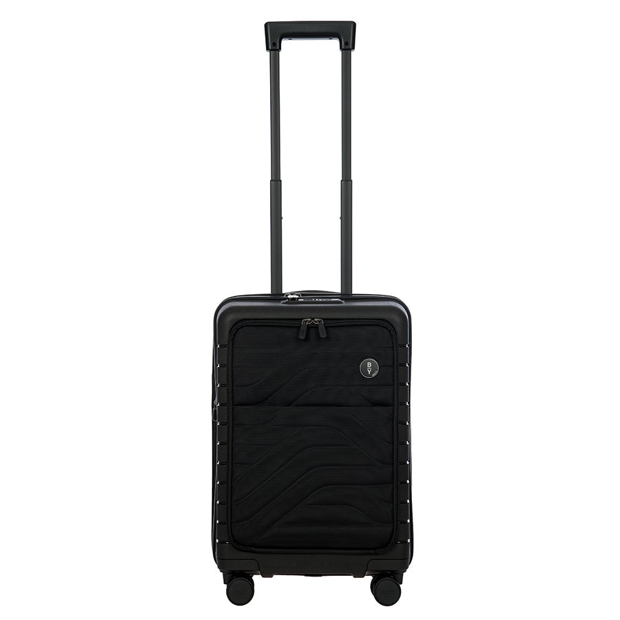 Bric's B|Y Ulisse Expandable Carry-On Spinner with Front Pocket in Black, view 1