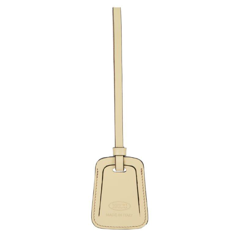 Bric's Leather Luggage Tag in Cream, view 1