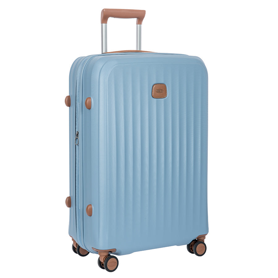 Bric's Taormina Expandable Checked Spinner 27" in Sky Blue, view 2