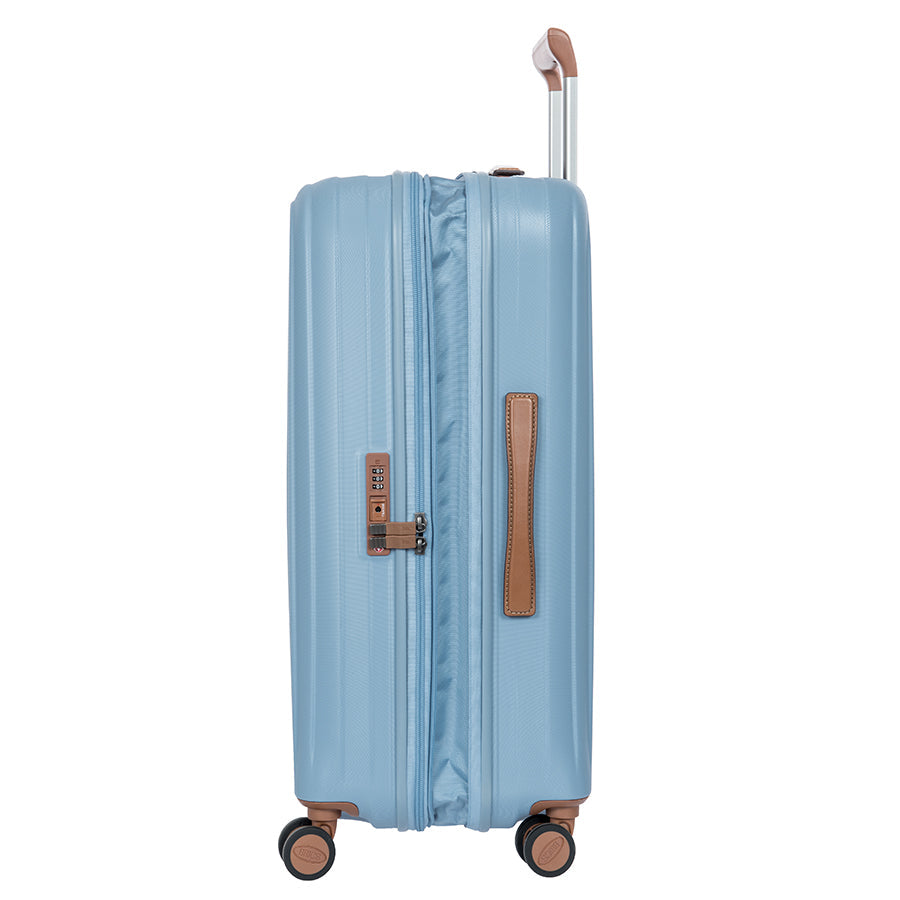 Bric's Taormina Expandable Checked Spinner 27" in Sky Blue, view 4