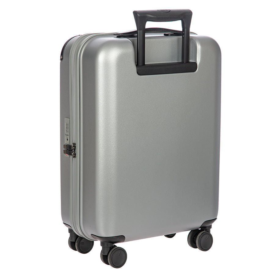 Bric's Amalfi 21" Hardside Carry-On Spinner in Silver/Black, view 3