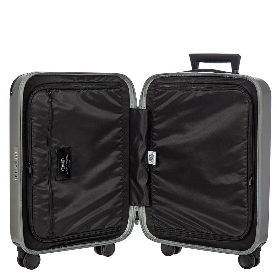 Bric's Amalfi 21" Hardside Carry-On Spinner in Silver/Black, view 5