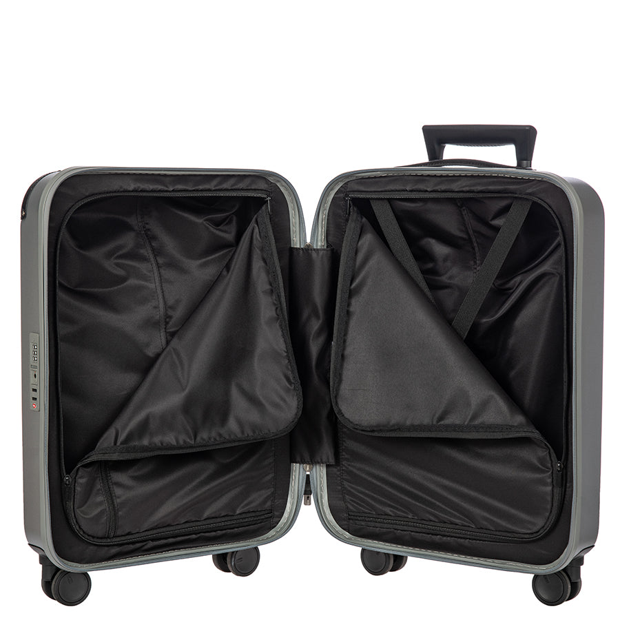 Bric's Amalfi 21" Hardside Carry-On Spinner in Silver/Black, view 6