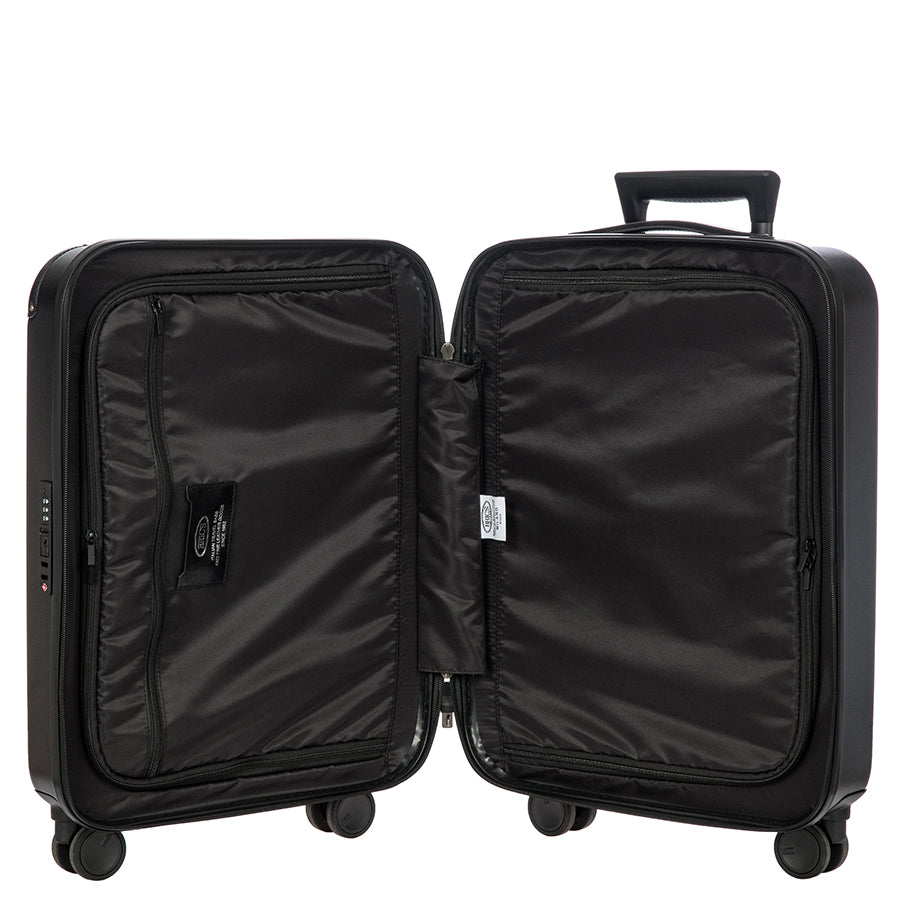 Bric's Amalfi 21" Hardside Carry-On Spinner in Black/Black, view 5