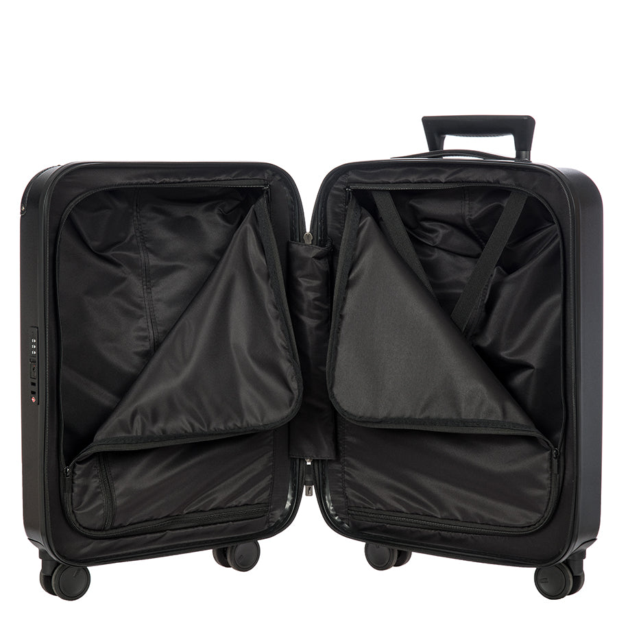 Bric's Amalfi 21" Hardside Carry-On Spinner in Black/Black, view 6