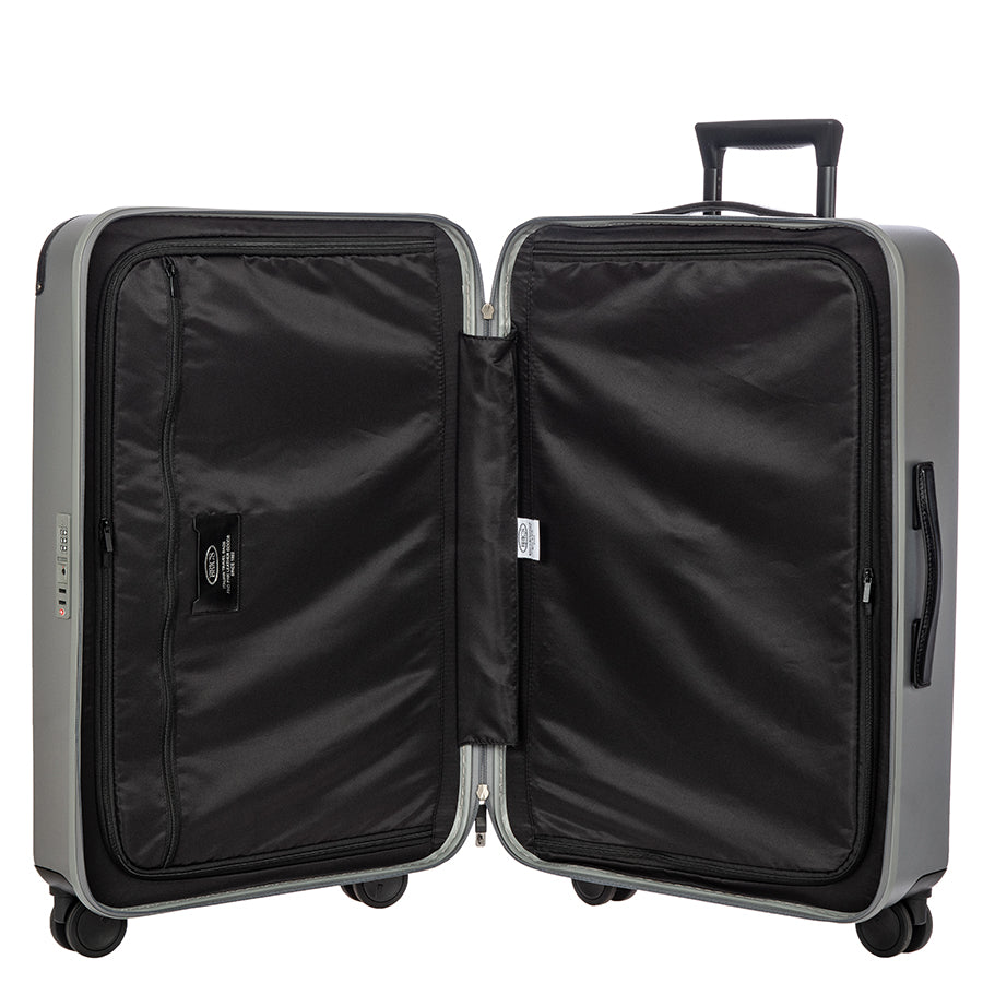 Bric's Amalfi Hardside Checked Spinner 27" in Silver/Black, view 5