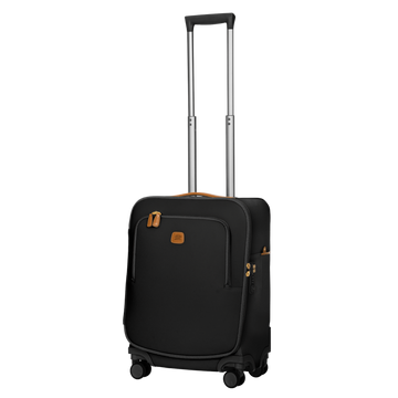 Bric's Firenze Leather-Effect Checked Spinner in Black, view 2