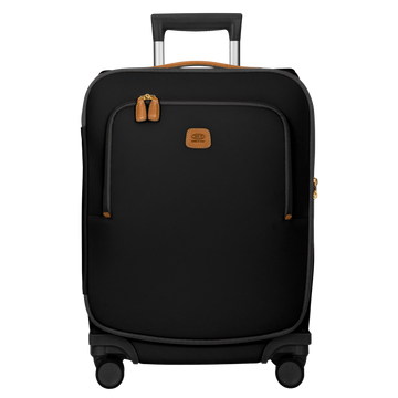 Bric's Firenze Leather-Effect Checked Spinner in Black, view 1