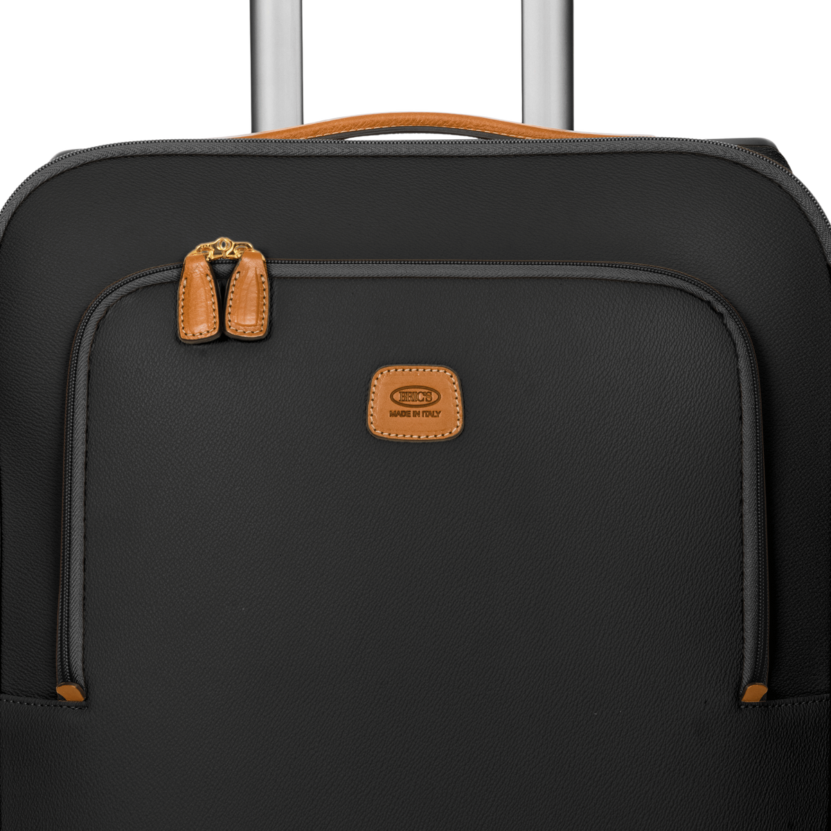 Bric's Firenze Leather-Effect Checked Spinner in Black, view 7