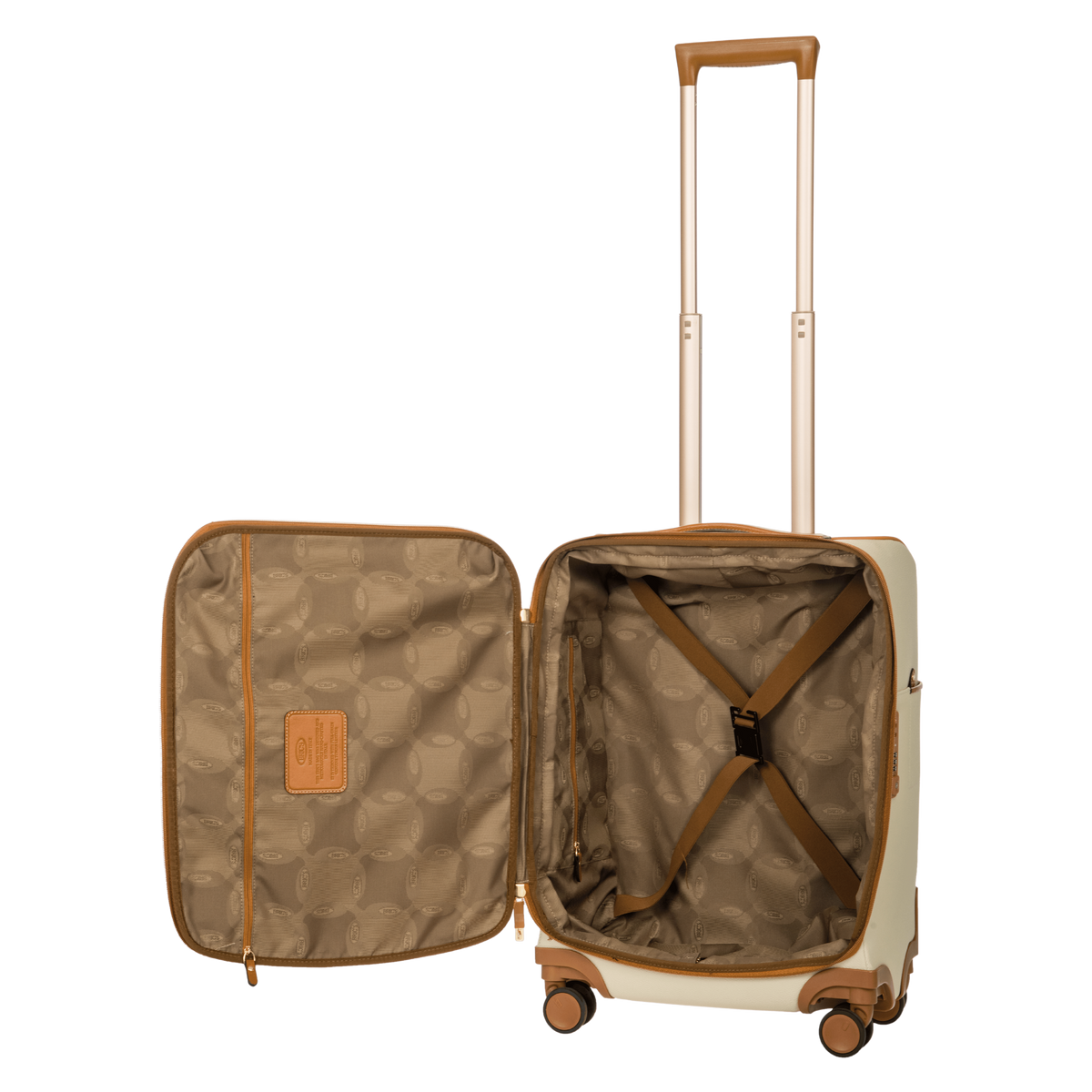 Bric's Firenze Leather-Effect Checked Spinner in Black, view 6