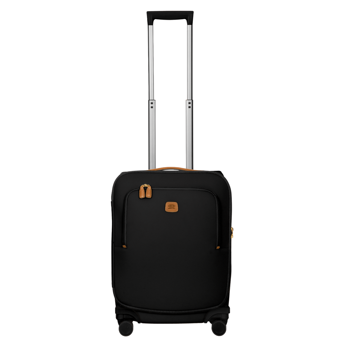 Bric's Firenze Leather-Effect Checked Spinner in Cream, view 2