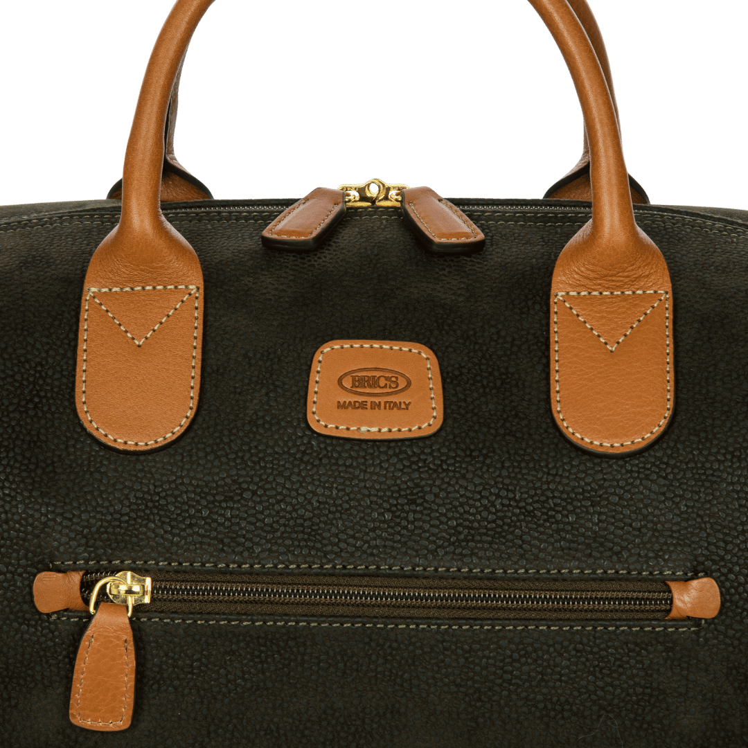 Bric's Life Suede-Effect Cargo Duffle Bag in Olive, view 4