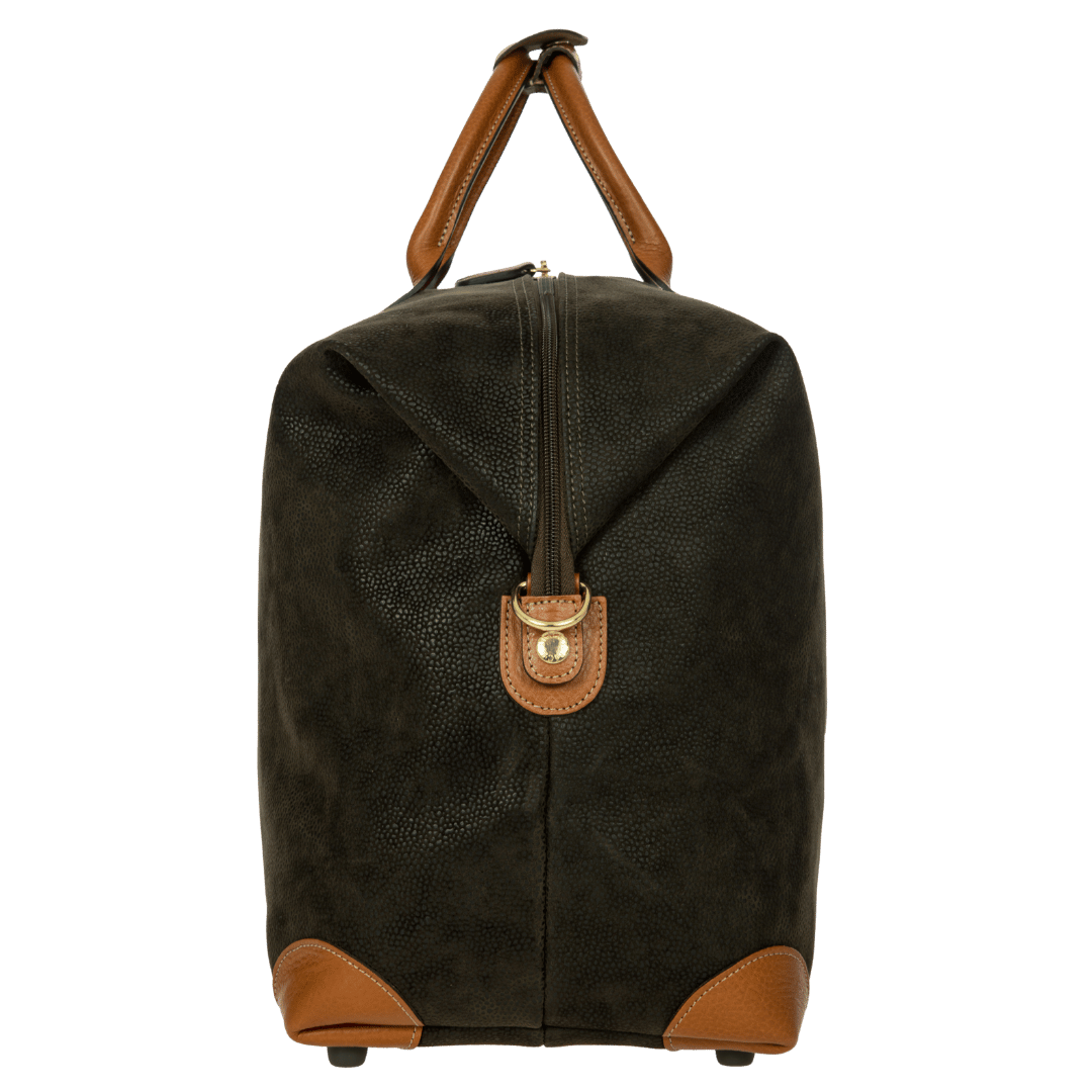 Bric's Life Suede-Effect Cargo Duffle Bag in Olive, view 9