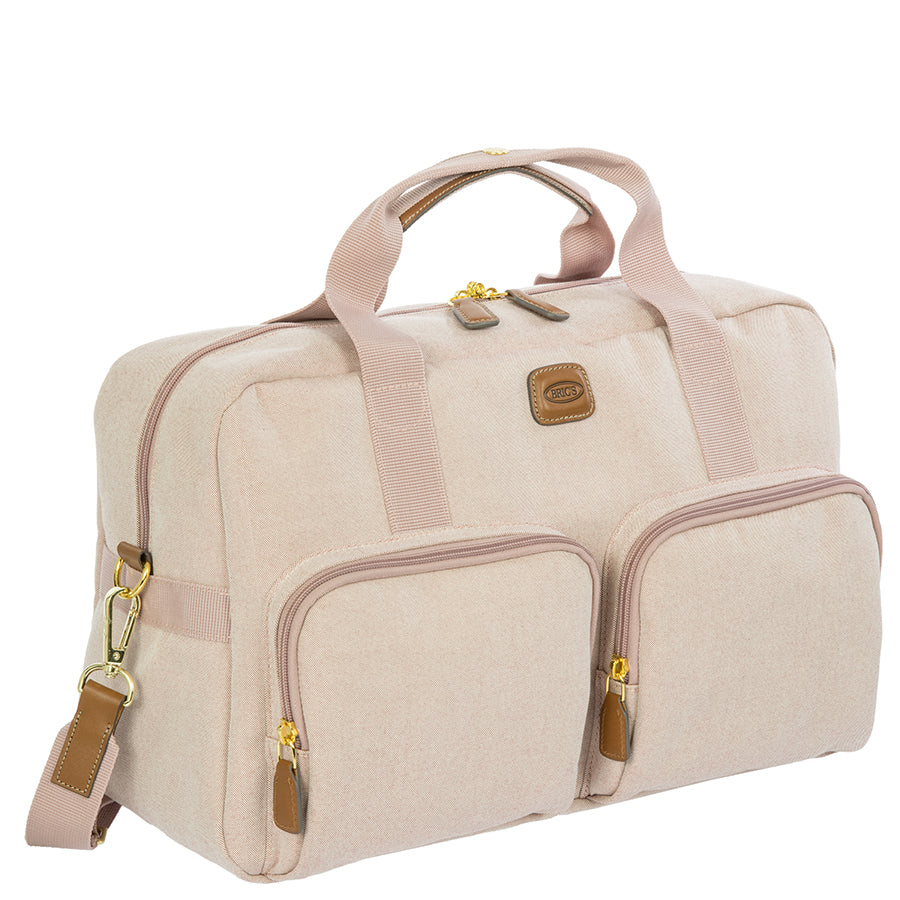 Bric's Volterra Trama 18" Boarding Duffle Bag in Bordeaux, view 2