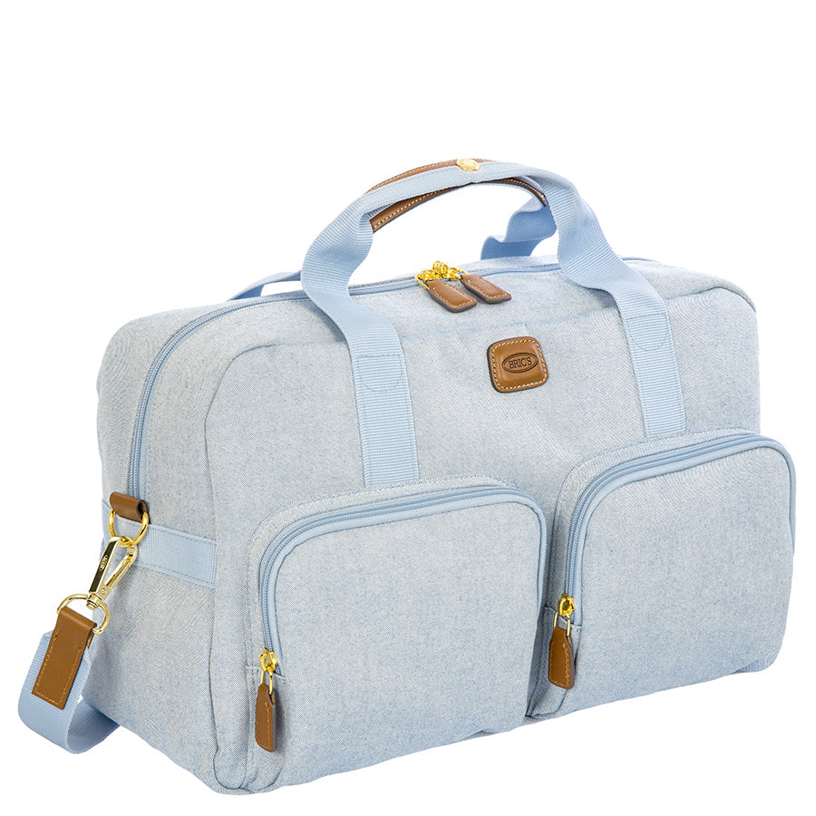 Bric's Volterra Trama 18" Boarding Duffle Bag in Ocean, view 2
