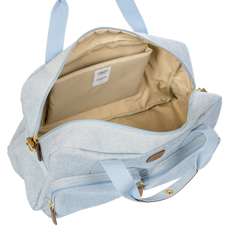 Bric's Volterra Trama 18" Boarding Duffle Bag in Ocean, view 5