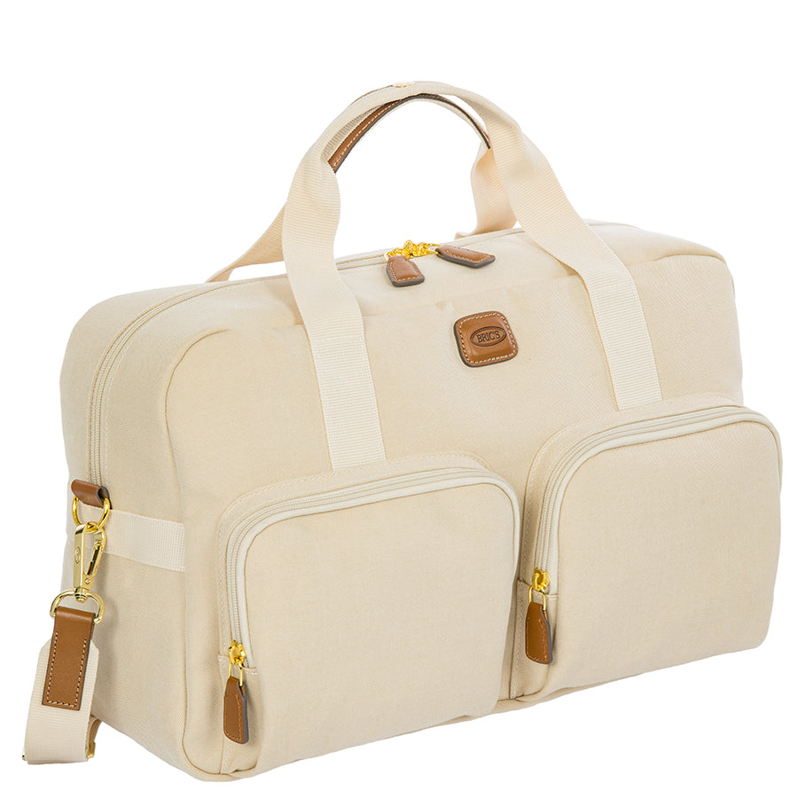 Bric's Volterra Trama 18" Boarding Duffle Bag in Cappuccino, view 2
