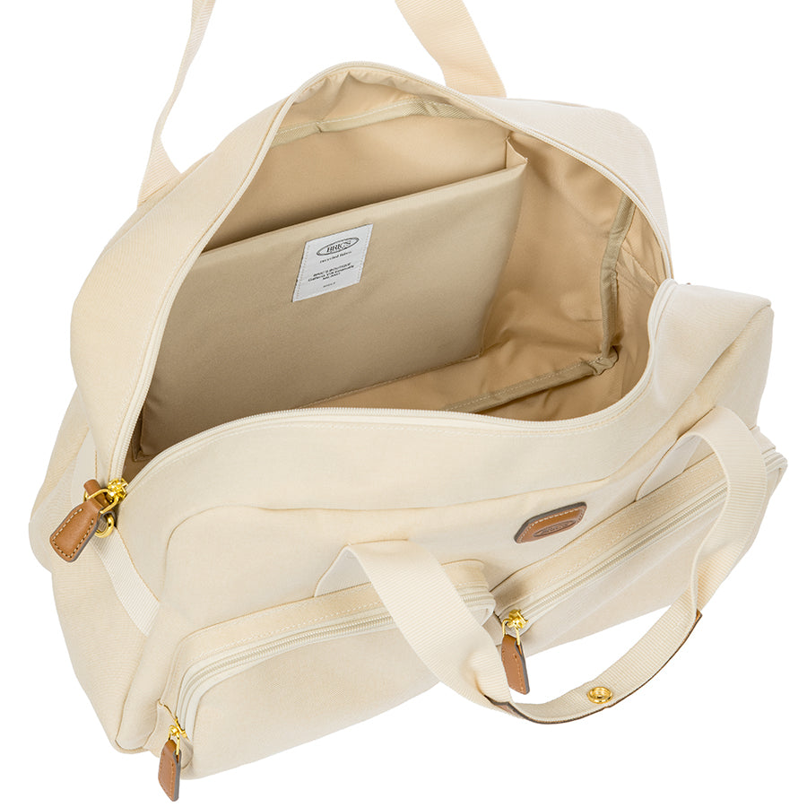 Bric's Volterra Trama 18" Boarding Duffle Bag in Cappuccino, view 5