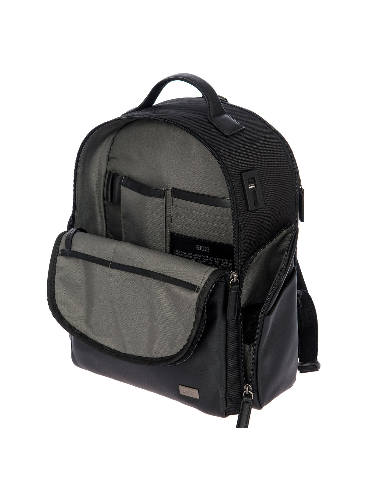 Bric's Monza Business Laptop Backpack M in Black/Black, view 3