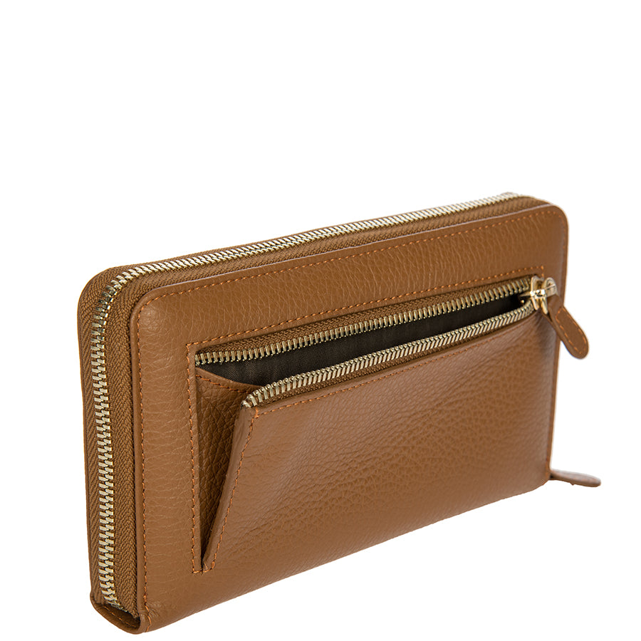 Bric's Gondola Verbena Leather Zip-Around Wallet in Cuoio, view 2
