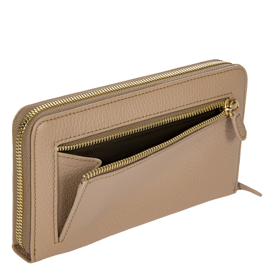 Bric's Gondola Verbena Leather Zip-Around Wallet in Cameo, view 2