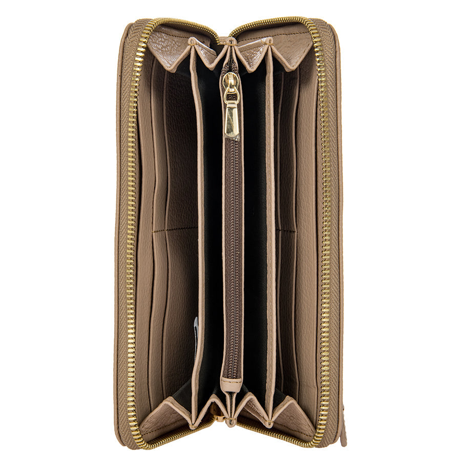 Bric's Gondola Verbena Leather Zip-Around Wallet in Cameo, view 3